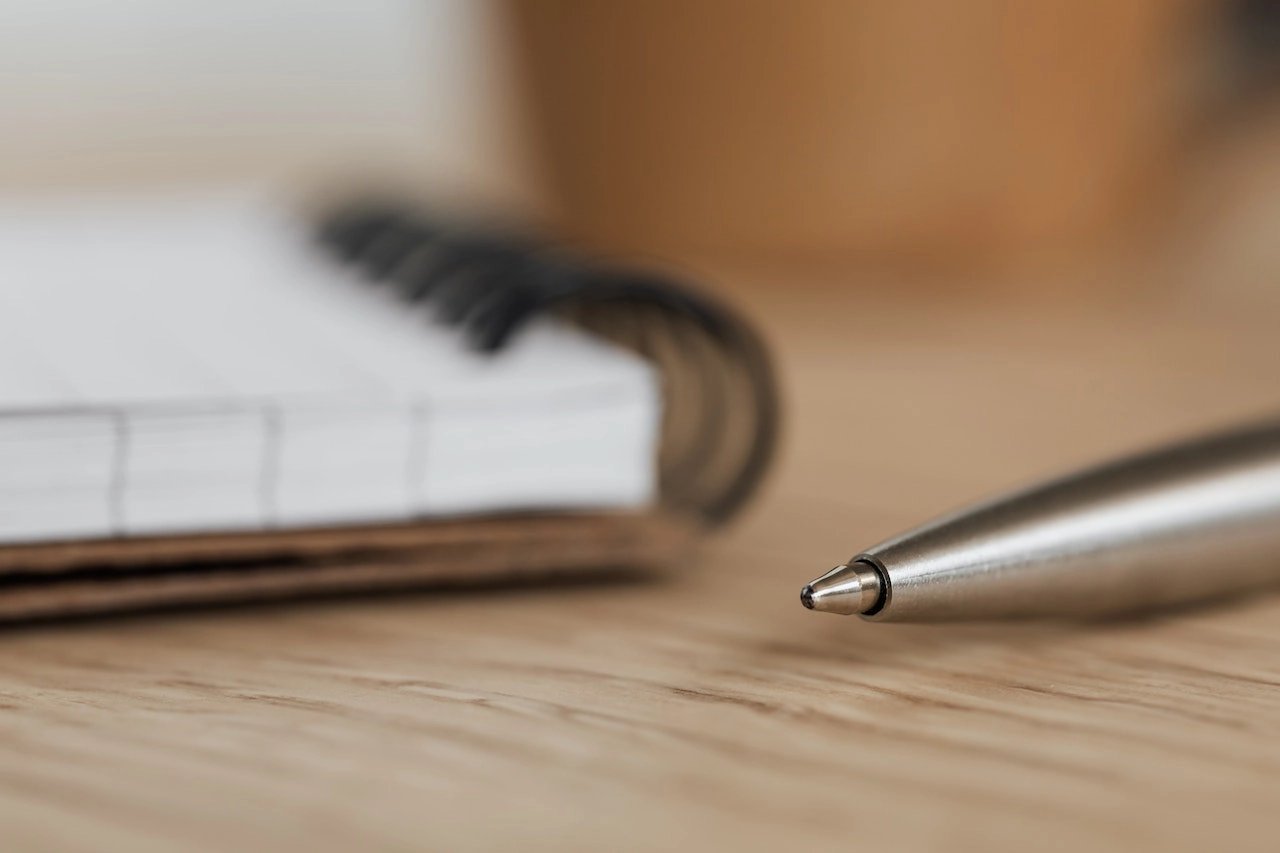 Pen and a notebook