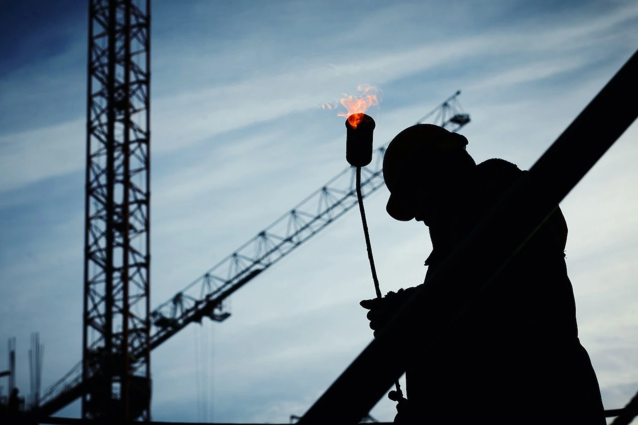 Silhouette of an engineer