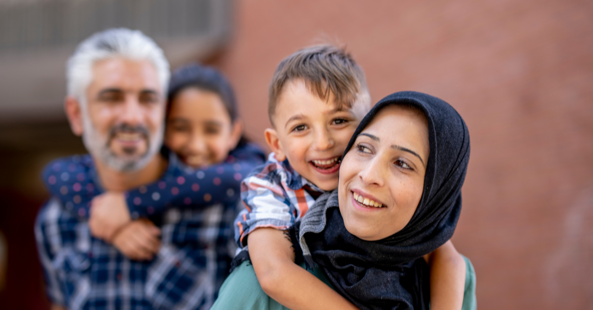 Family at a family reunion clinic in the UK